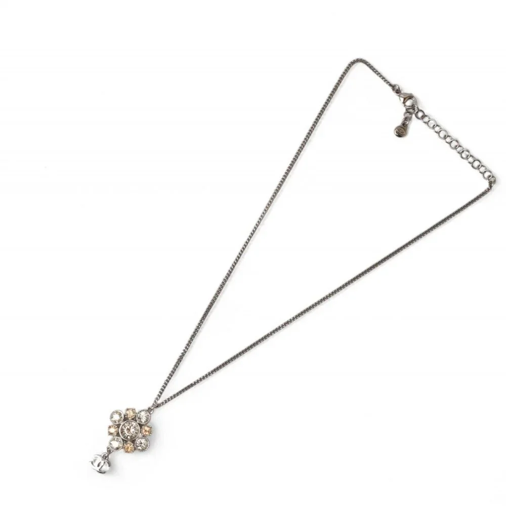 CHANEL Silver Logo Necklace